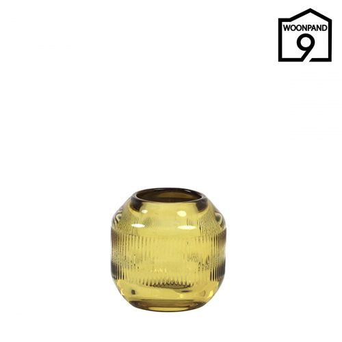Theelicht glas geel S | Woonpand 9