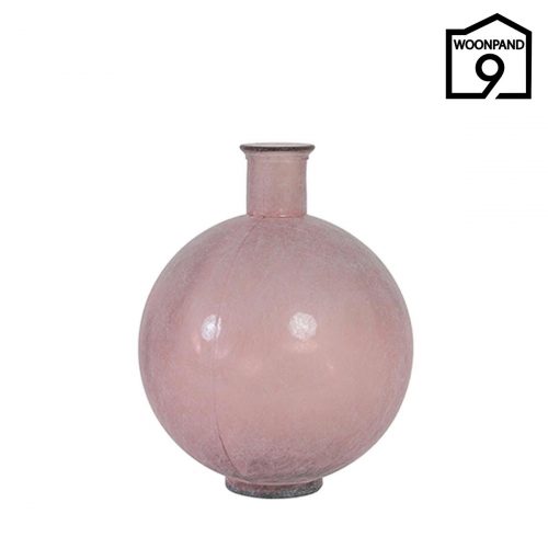 Vaas glas antiek roze bol by Light & Living | Woonpand 9