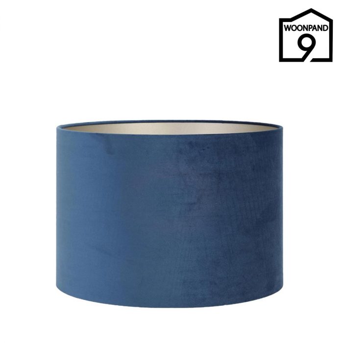 Lampenkap velvet blauw 50cm rond by Light & Living | Woonpand 9