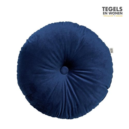 Sierkussen Olly 40cm rond Insignia Blue by Dutch Decor | Tegels & Wonen