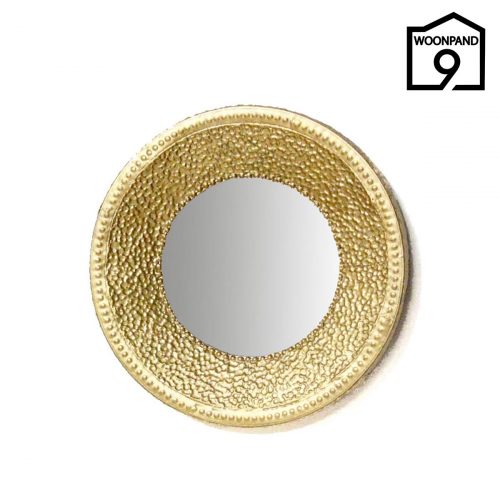 Spiegel metaal rond 45cm goud by Art Sensation | Woonpand 9