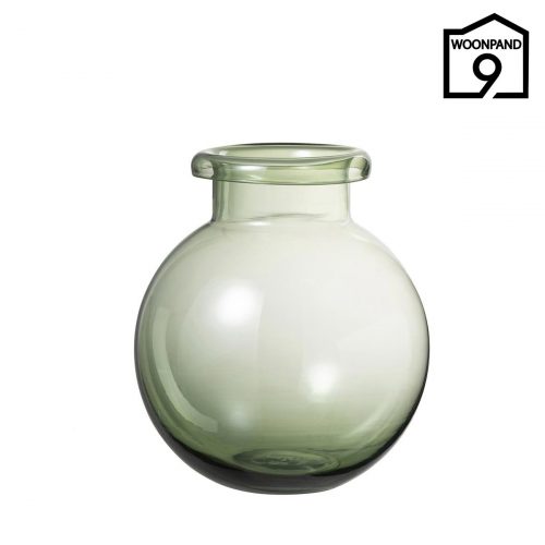 Vaas Bol glas groen L by J-Line | Woonpand 9