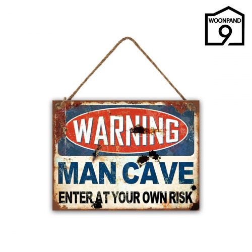 Tekstbordje Man Cave 30x40cm | Woonpand 9