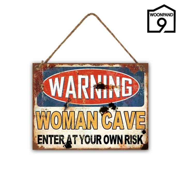 Tekstbordje Woman Cave 30x40cm | Woonpand 9