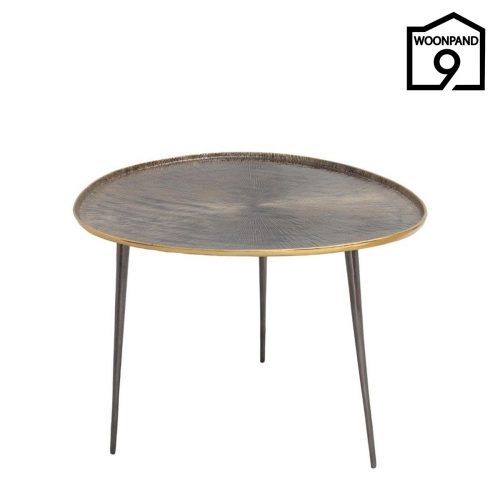 Salontafel 3 poot met goud blad | Woonpand 9