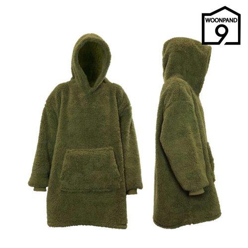 Oversized Hoodie Teddy Winter Green by Unique Living | Woonpand 9