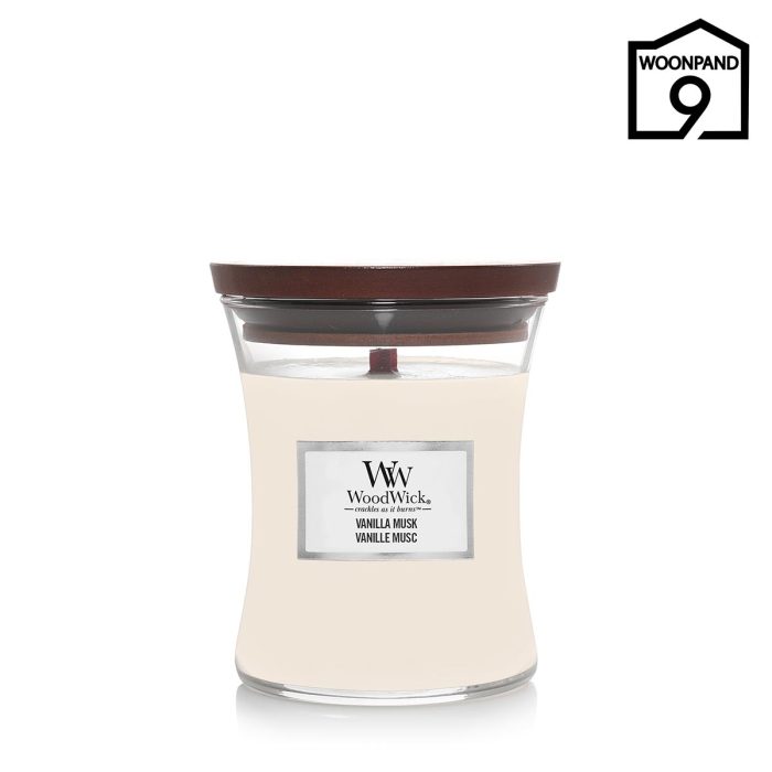 Woodwick Medium Candle Vanilla Musk | Woonpand 9