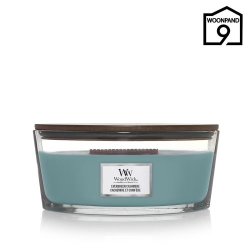Evergreen Cashmere Ellipse Candle by Woodwick | Woonpand 9
