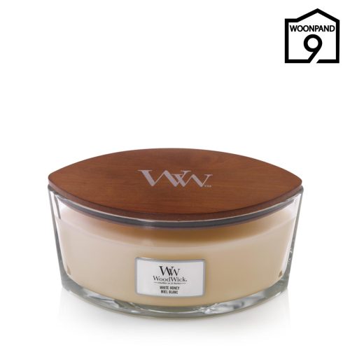 White Honey Ellipse Candle by Woodwick | Woonpand 9