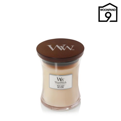 White Honey Medium Candle by Woodwick | Woonpnand 9