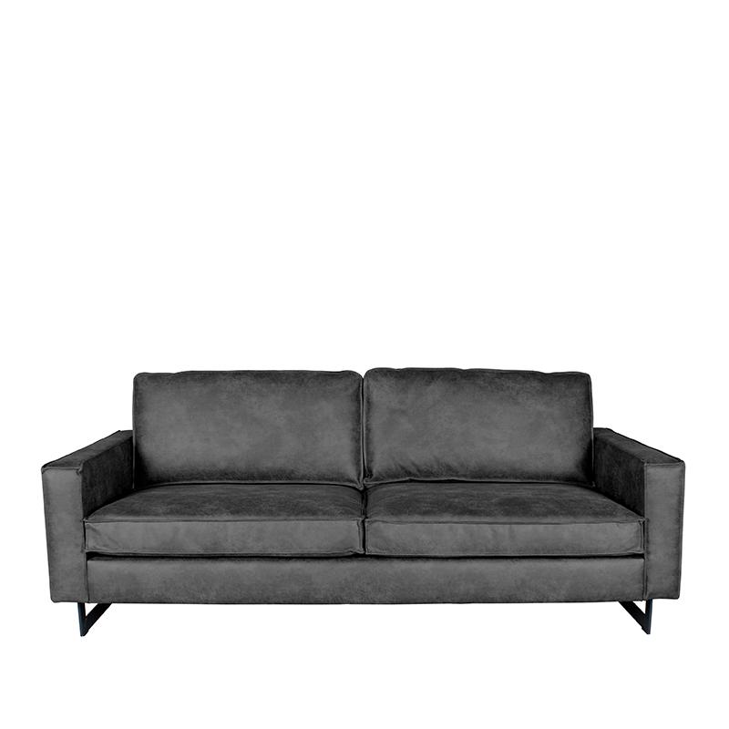 LABEL51 Bank Arezzo - Antraciet - Leder - 3-Zits