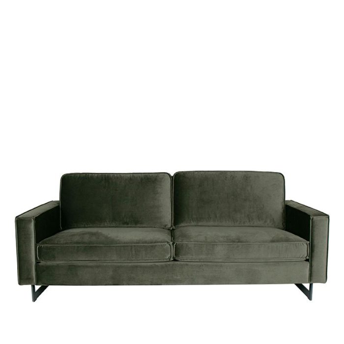 LABEL51 Bank Arezzo - Army green - Fluweel - 3-Zits