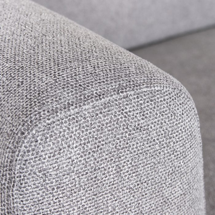 LABEL51 Bank Burano - Zinc - Weave - 2,5-Zits + Ottomane - Afbeelding 3