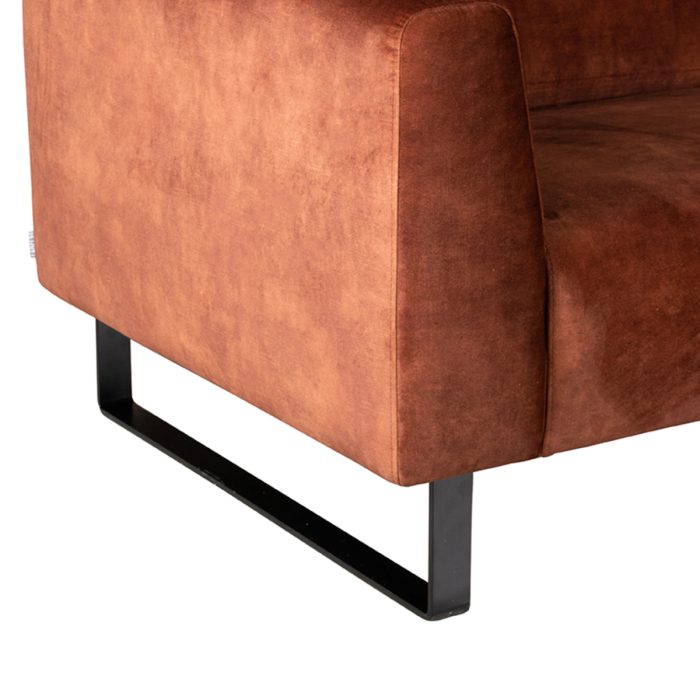 LABEL51 Bank Burano - Rust - Velours - 3-Zits - Afbeelding 2