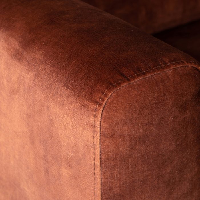 LABEL51 Bank Burano - Rust - Velours - 3-Zits - Afbeelding 4