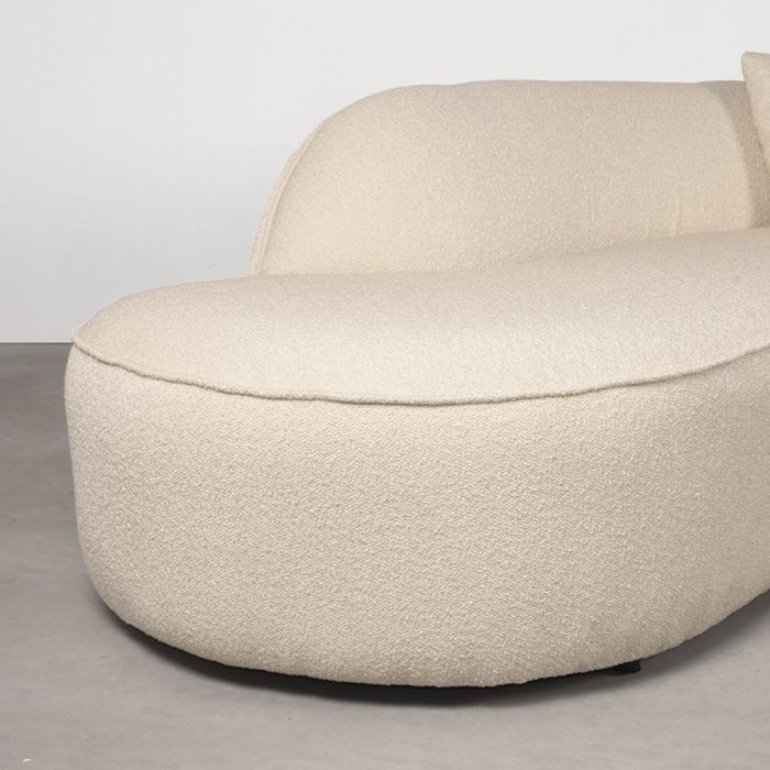 LABEL51 Banken Stelvio - Beige - Boucle - 4-Zits + Hoek Links - Afbeelding 3