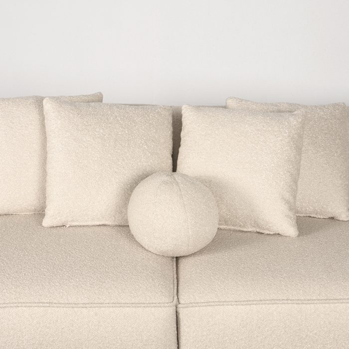 LABEL51 Banken Stelvio - Beige - Boucle - 4-Zits + Hoek Links - Afbeelding 4