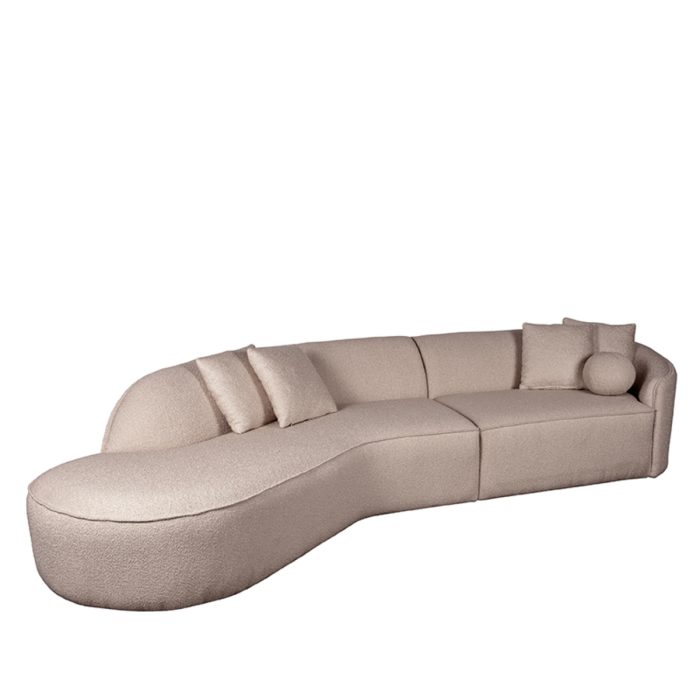 LABEL51 Banken Stelvio - Clay - Boucle - 4-Zits + Hoek Links - Afbeelding 2