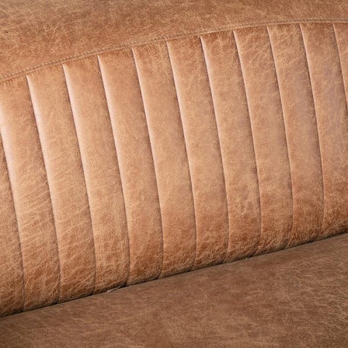 LABEL51 Bank Trento - Cognac - Microfiber - 3-Zits - Afbeelding 2