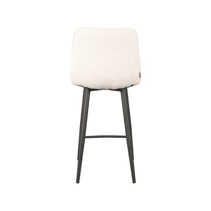 LABEL51 Barkruk Jelt - Ivory - Boucle - Zithoogte 65 - Afbeelding 4