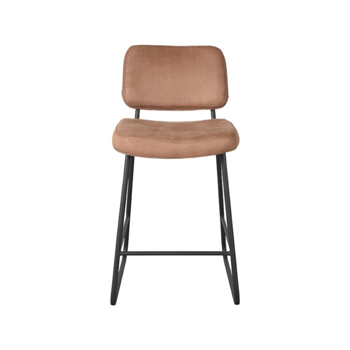 LABEL51 Barkrukken Noah - Cognac - Microfiber - Zithoogte 65 - Afbeelding 2
