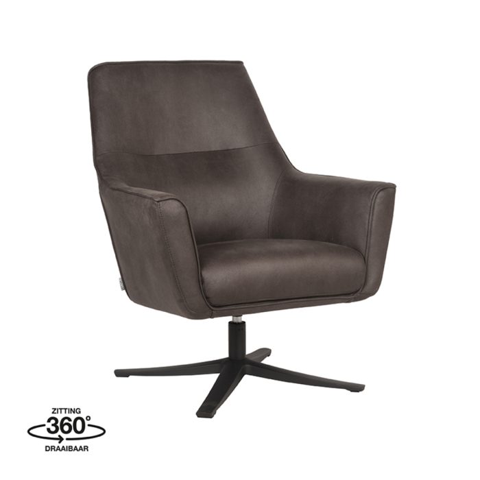 LABEL51 Fauteuils Tod - Antraciet - Microfiber