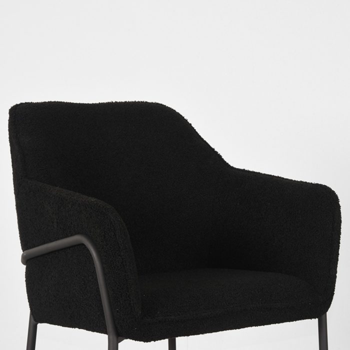 LABEL51 Eetkamerstoelen Dexter - Zwart - Teddy - Afbeelding 4