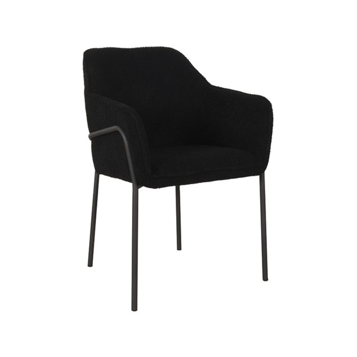 LABEL51 Eetkamerstoelen Dexter - Zwart - Teddy
