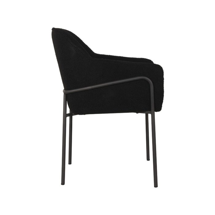 LABEL51 Eetkamerstoelen Dexter - Zwart - Teddy - Afbeelding 2