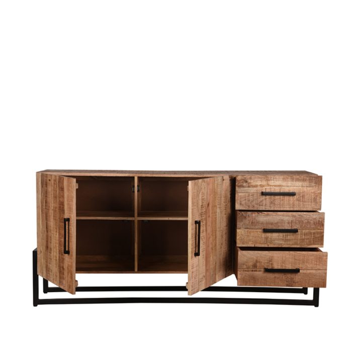 LABEL51 Dressoirs Bolivia - Rough - Mangohout - Dressoir - Afbeelding 3