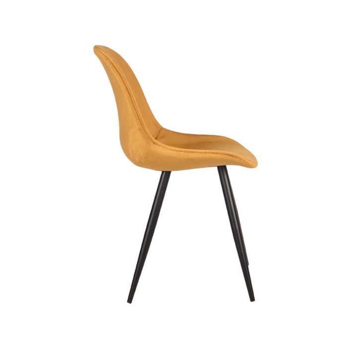 LABEL51 Eetkamerstoelen Capri - Oker - Fluweel - Afbeelding 2