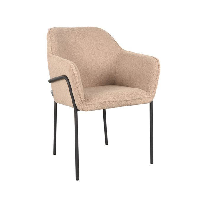LABEL51 Eetkamerstoelen Dexter - Beige - Teddy