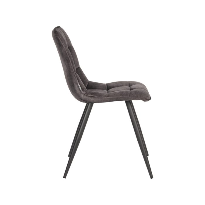 LABEL51 Eetkamerstoelen Jelt - Antraciet - Velours - Afbeelding 2