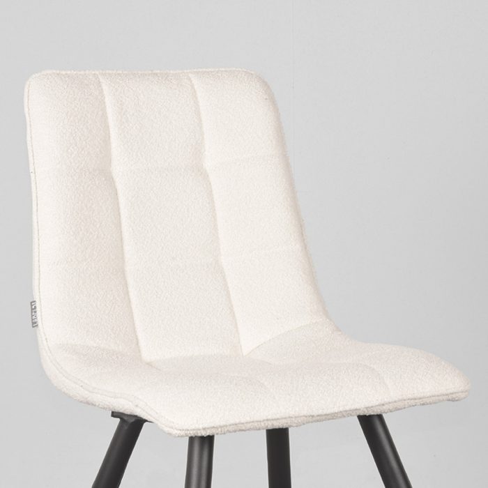 LABEL51 Eetkamerstoelen Jelt - Ivory - Boucle - Afbeelding 4