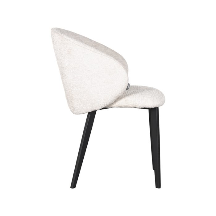 LABEL51 Eetkamerstoelen Logan - Crème - Fluweel - Afbeelding 2