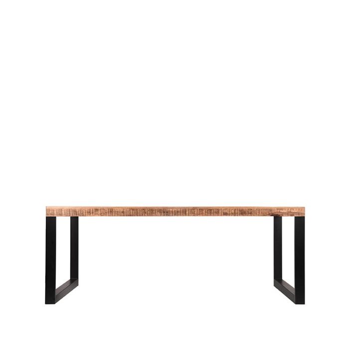 LABEL51 Eetkamertafel Glasgow - Rough - Mangohout - 200x90 cm - Afbeelding 2