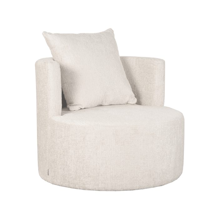 LABEL51 Fauteuils Evy - Crème - Fluweel - 90 cm