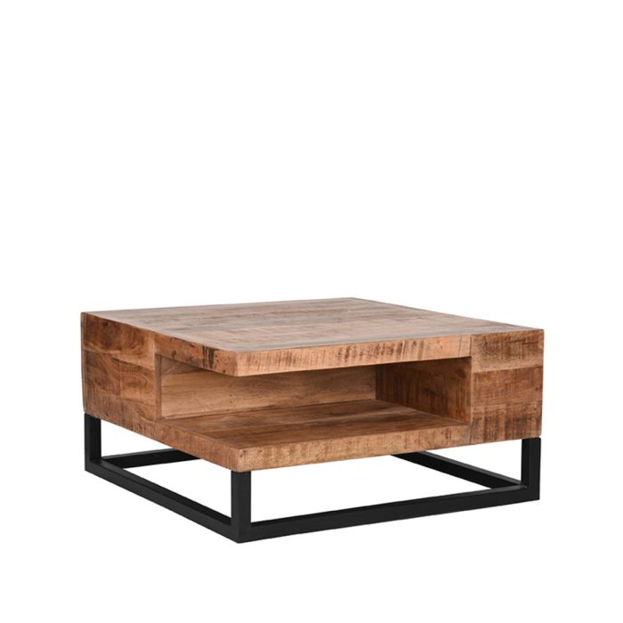 LABEL51 Salontafels Cube - Rough - Mangohout - 80 cm