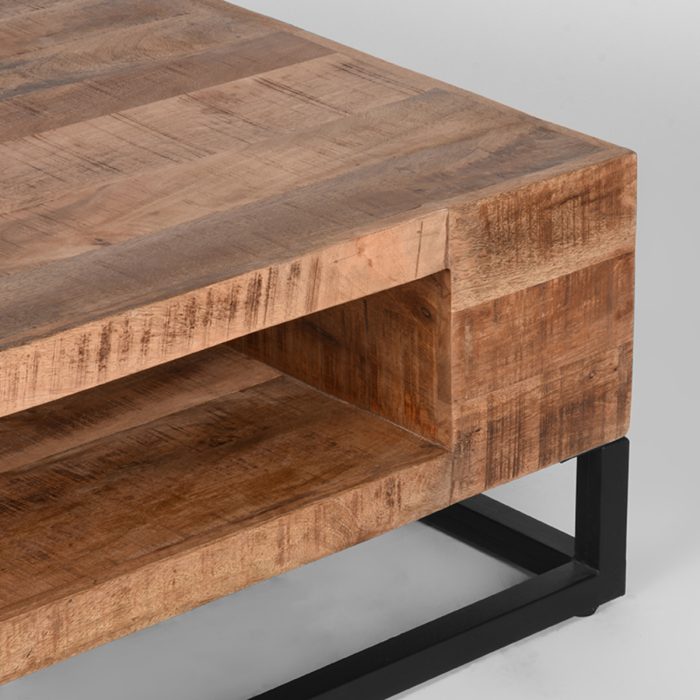 LABEL51 Salontafels Cube - Rough - Mangohout - 80 cm - Afbeelding 3