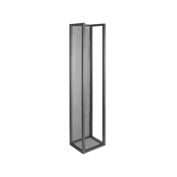 LABEL51 Wanddecoratie Haardhout Rek - Zwart - Metaal - XL