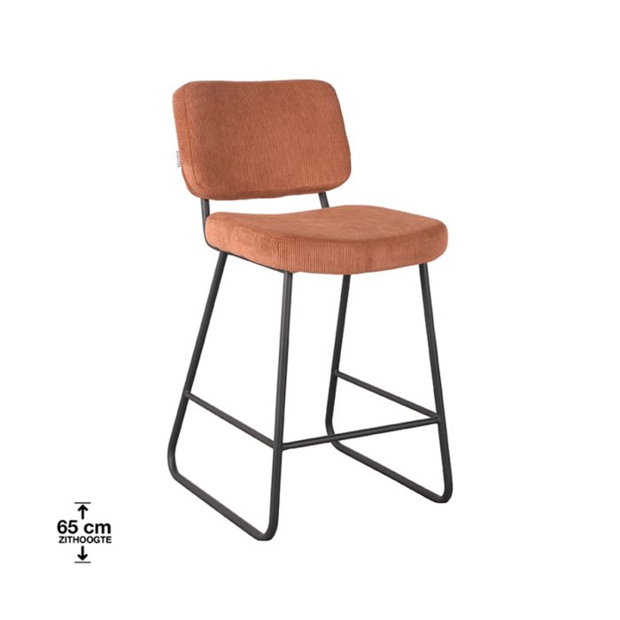 LABEL51 Barkrukken Noah - Rust - Ribcord - Zithoogte 65