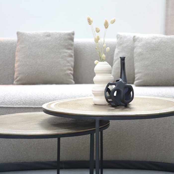 LABEL51 Salontafels Set Circle - Antiek goud - Metaal - 55 cm - Afbeelding 2