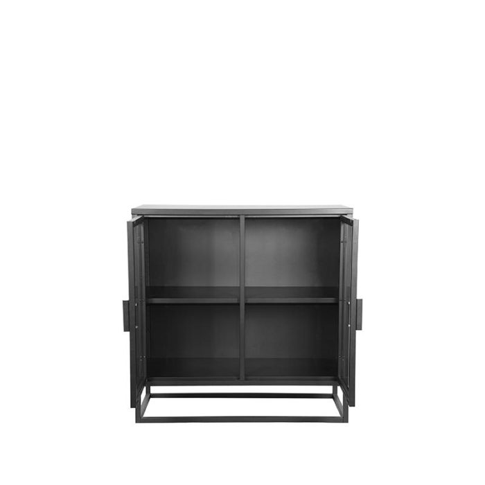 LABEL51 Vitrinekast Level - Zwart - Metaal - 85x40x85 cm - Afbeelding 3