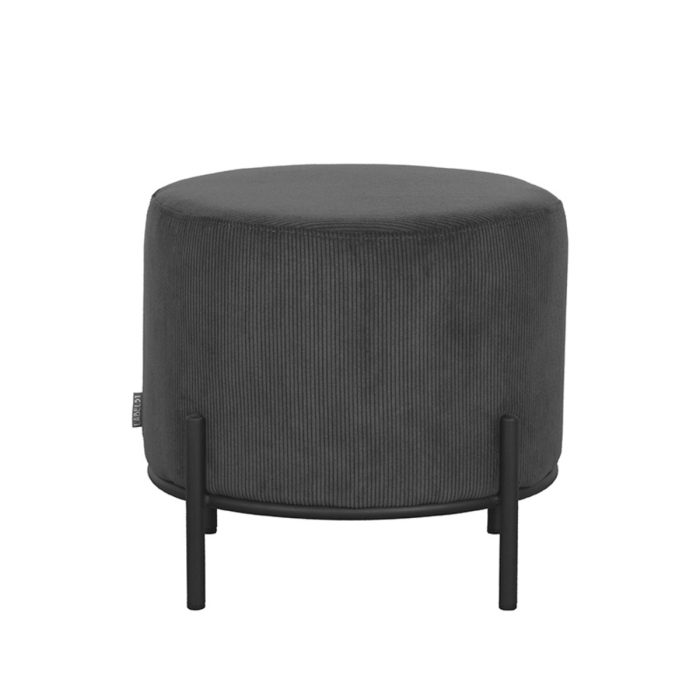 LABEL51 Poef Troy - Antraciet - Ribcord - L