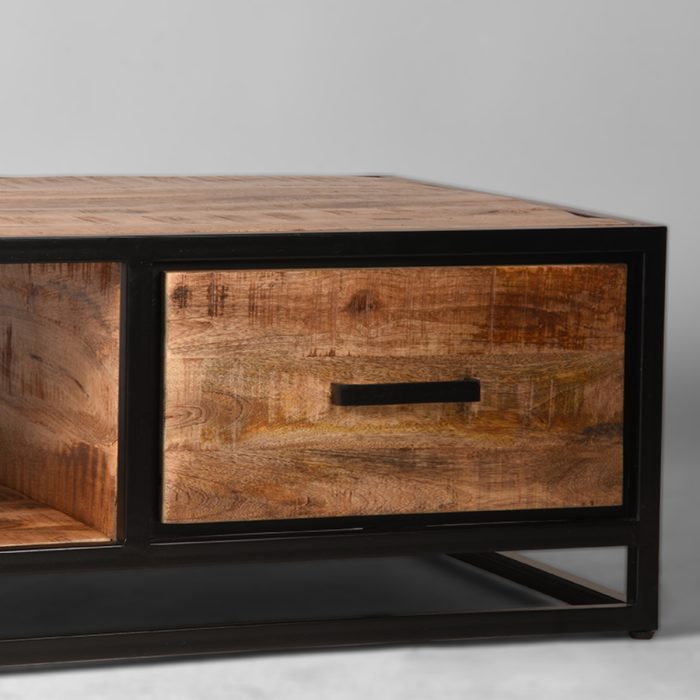 LABEL51 Salontafels Tampa - Rough - Mangohout - 110 cm - Afbeelding 4