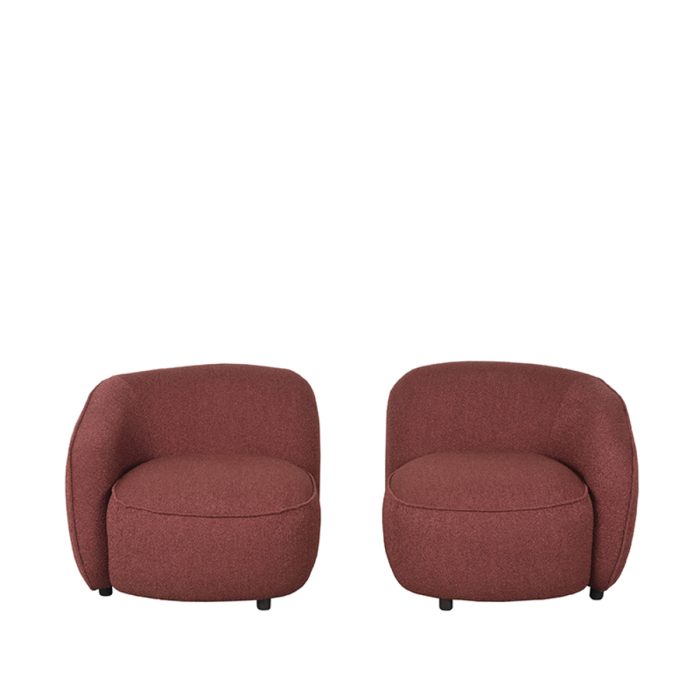 LABEL51 Fauteuils Livo - Winered - Boucle - Links - Afbeelding 3