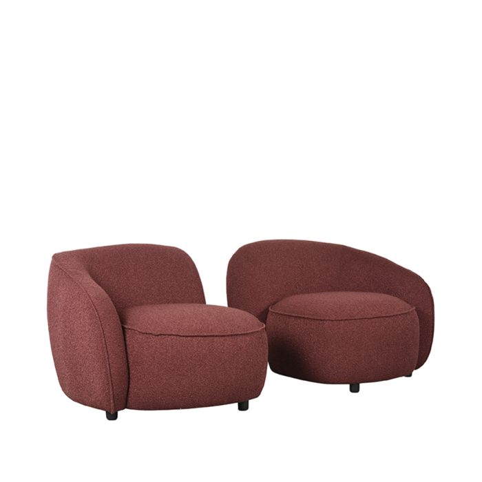 LABEL51 Fauteuils Livo - Winered - Boucle - Links - Afbeelding 4