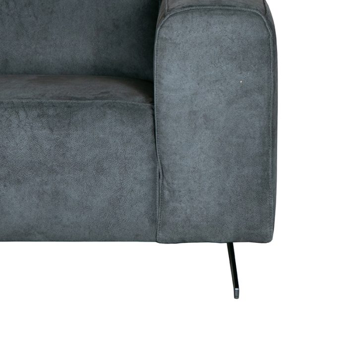 LABEL51 Banken Modena - Grijs - Microfiber - Ottomane + 2,5-Zits - Afbeelding 3
