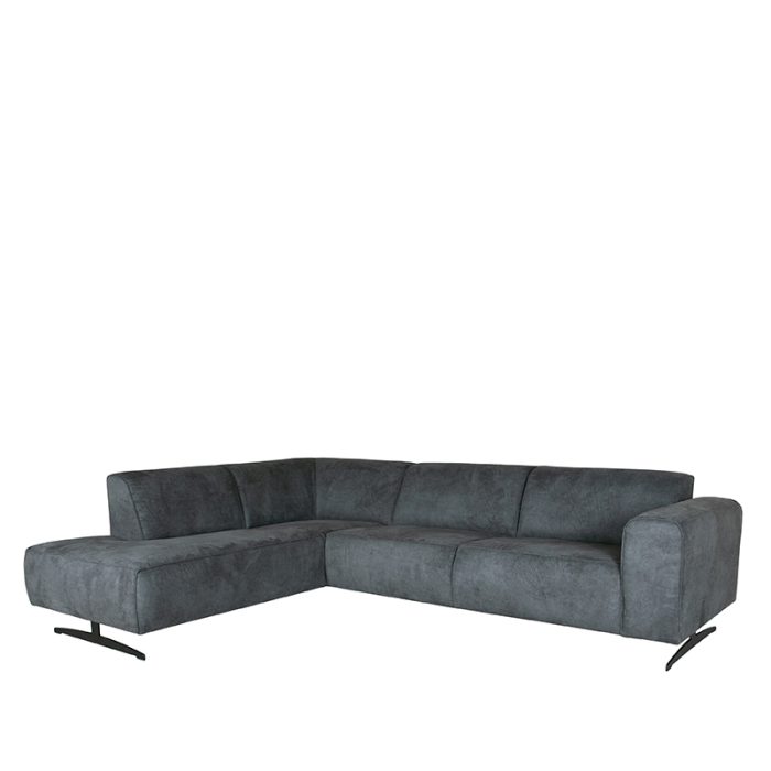 LABEL51 Banken Modena - Grijs - Microfiber - Ottomane + 2,5-Zits