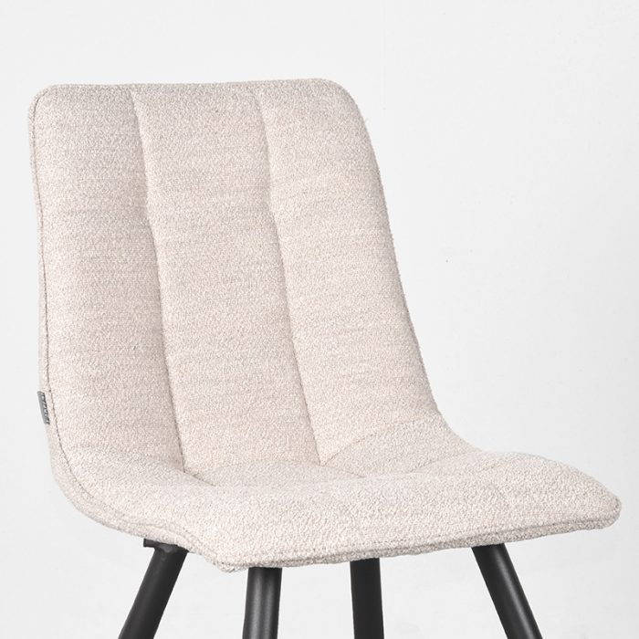 LABEL51 Eetkamerstoelen Jelt - Naturel - Boucle - Afbeelding 4